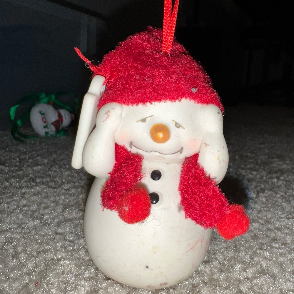 Department 56 holiday stress snowman ornament